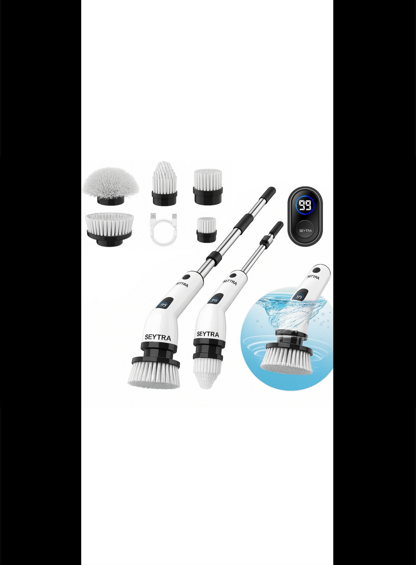 Electric Spin Shower Scrubber